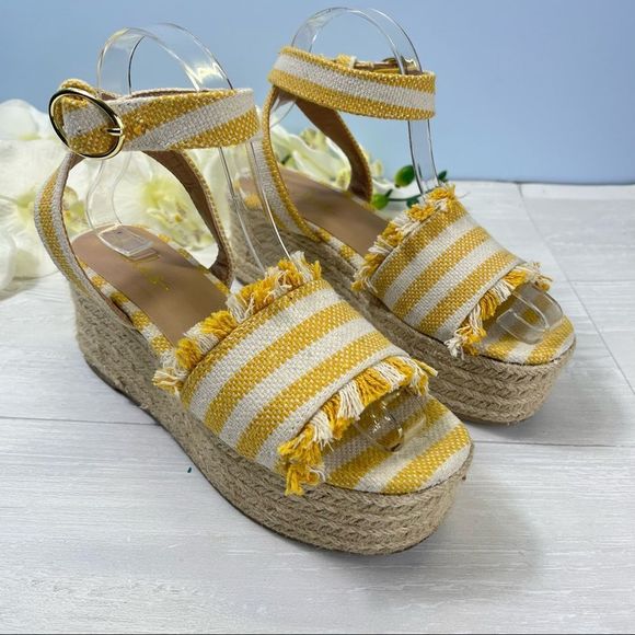 SOLD Lulus Striped Espadrille Platform Sandals - Picture 3 of 10